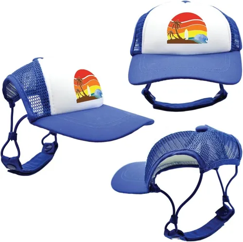 Vista 47 de Sunset Collection, sombreros de camionero de PupLid para perros (XXS) Protección solar elegante de alta calidad para el perro moderno, ajustable