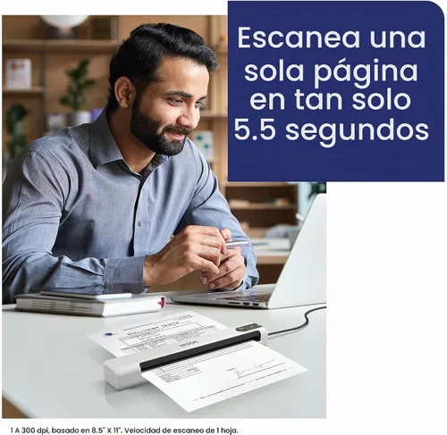 Vista 5 de Epson Escáner portátil de una sola hoja del escáner portátil del documento