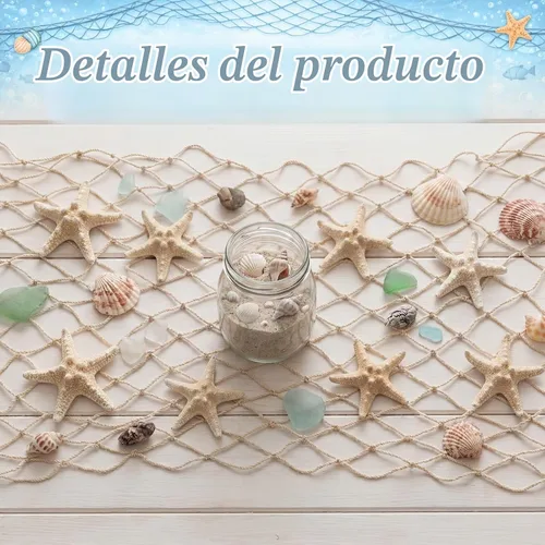 Vista 4 de SATINIOR 6 piezas de red de pesca de 12 x 108 pulgadas, decoración de Natural
