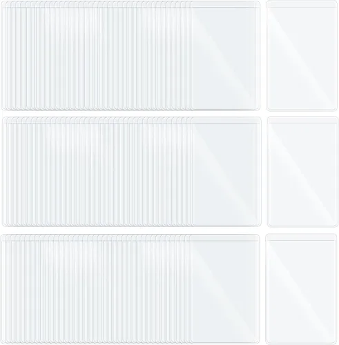 Vista 9 de Paquete de 30 fundas transparentes para tarjetero, impermeables, con apertura lateral, fundas protectoras de PVC suave para tarjetas de crédito