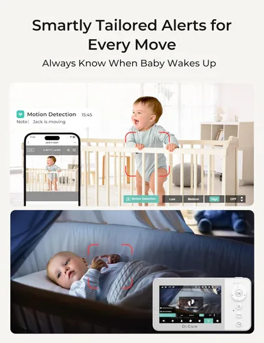 Vista 2 de Dr.Care VistaView Lite RB Smart WiFi Monitor de bebé con cámara, 4" 720P
