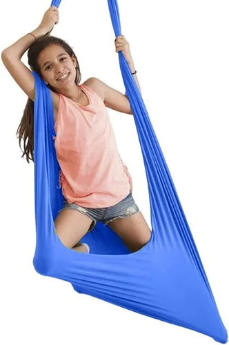 Vista 9 de Columpio sensorial para interiores con autismo y terapia para niños, hamaca colgante para niños y adolescentes con TDAH autista y Asperger