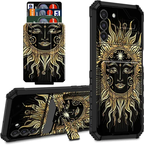 Vista 48 de Funda para teléfono Samsung Galaxy A03S Galaxy A03S Funda tipo cartera con tarjetero y soporte de doble capa de PC duro TPU suave cubierta