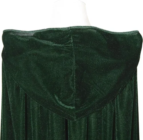 Vista 8 de Capa larga con capucha, capa de terciopelo, disfraz de bruja para Halloween para mujeres y hombres