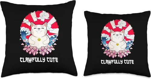 Vista 3 de Clawfully Cute Cat Mom Birthday Cat Dad Bday Cat Lover Funny Throw Pillow