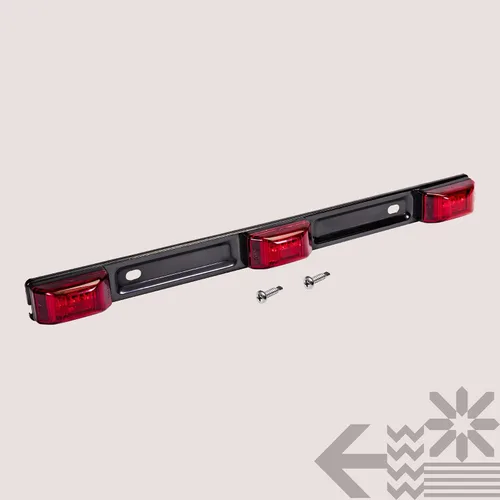 Vista 8 de TRUE MODS 15 "3 rojo 9 LED barra de luz de remolque ID cola trasera