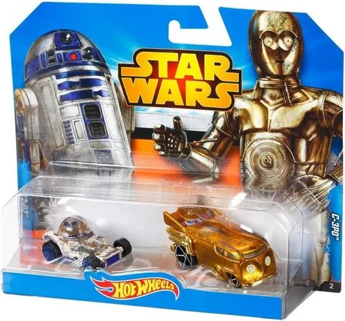 Vista 3 de Hot Wheels Coche de personajes de Star Wars (paquete de 2) #2