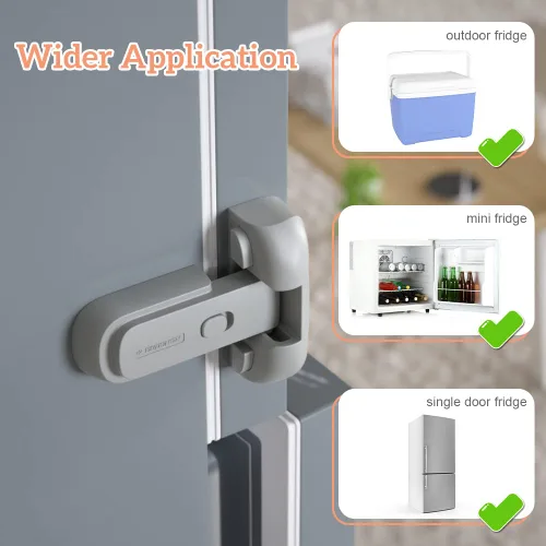 Vista 8 de Mom's Choice Gold Awards Ganador – EUDEMON 1 paquete de cerradura de puerta actualizada para refrigerador/nevera/congelador a prueba de niños