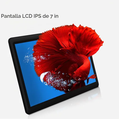 Vista 5 de Tablet de 7 pulgadas, sistema operativo Android 13 Quad Core, 32GB ROM, WiFi, Bluetooth, cámara dual, PC Tablet USB C, pantalla táctil de 7 Negro