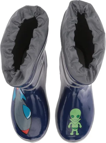 Vista 8 de Blue Space Hero Botas de lluvia de goma natural
