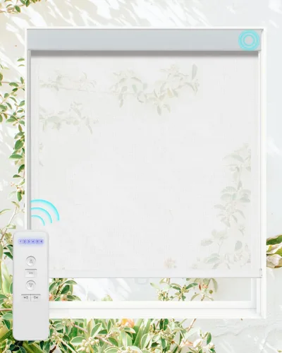 Vista 11 de Tonature Persianas enrollables de tamaño personalizado sin cordón para ventanas con filtro de luz, persianas enrollables solares transparentes Beige