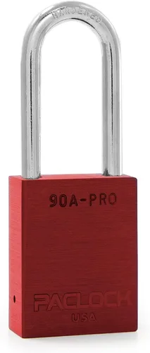 Vista 10 de PACLOCK Candado de la serie 90A-PRO, compre American Act obediente, aluminio anodizado marrón, cilindro de 7 pines de alta seguridad con 1 llave por