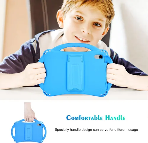 Vista 3 de TopEsct Funda infantil para iPad mini 7 (A17 Pro) 2024/iPad Mini6 2021, funda de silicona a prueba de golpes con soporte de asa para iPad mini