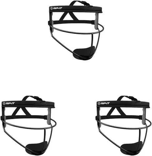 Vista 16 de RIP-IT Máscara facial de sóftbol de defensa original Máscara protectora ligera de campo de sóftbol