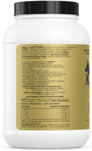 Vista 3 de Nupro Suplemento completamente natural para perros (5 lb) Apoyo diario para el bienestar