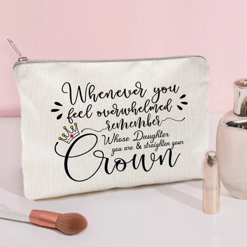 Vista 2 de Bolsa de maquillaje de regalo para hija, bolsa de lápiz labial, neceser (hija)