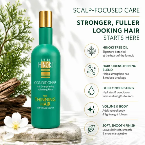 Vista 6 de Hayashi System Hinoki - Acondicionador para cabello fino, 10.1 onzas