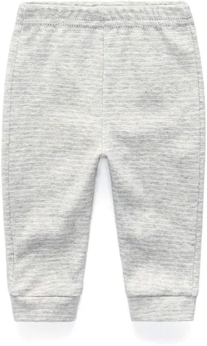 Vista 6 de Paquete de 4 pantalones unisex de algodón para bebé recién nacido, leggings casuales bordados de 0 a 24 meses para niños y niñas