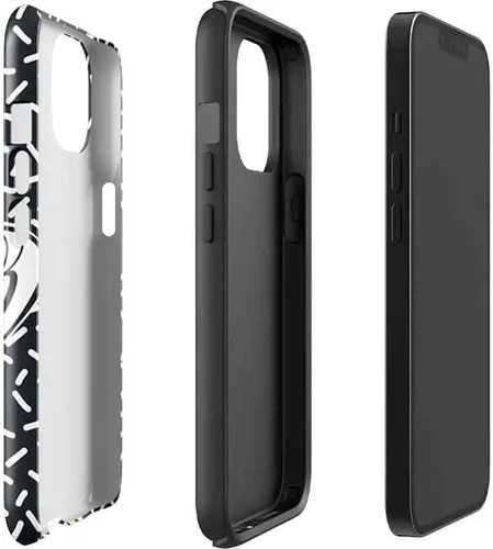 Vista 3 de Skinit Impact - Funda para teléfono compatible con iPhone 14 Plus, diseño oficial de Disney Friends Donald Duck Thinking Negro-DX5