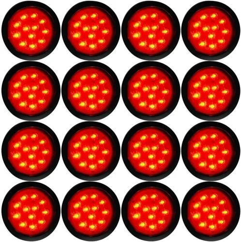 Vista 68 de Kit de tapones de cableado con cubierta de hule para luz trasera LED redonda de 4", 12 ledes, para RV, camioneta