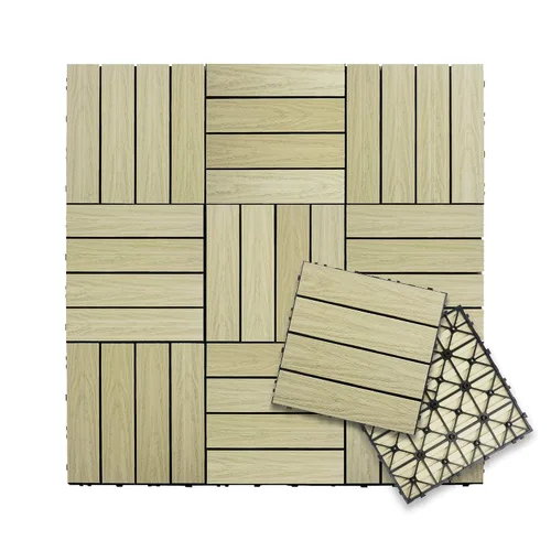 Vista 22 de NewTechWood UltraShield Naturale - Azulejo compuesto para exteriores (1 pie x 1 pie), color rosa de Seúl (10 pies cuadrados por caja)