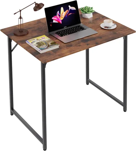 Vista 6 de Escritorio para computadora de oficina de 32 pulgadas, pequeño, moderno, estilo simple, mesa de trabajo de madera para escribir, mesa de trabajo