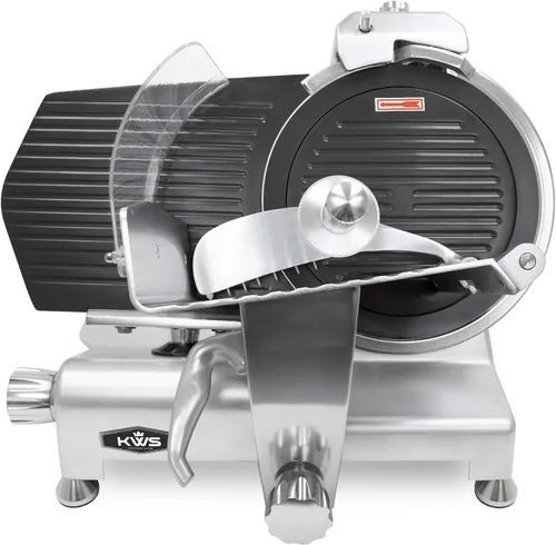 Vista 9 de KWS KitchenWare Station MS-12SL - Cortadora de carne eléctrica comercial de 420 W, cortador de carne congelado de 12 pulgadas, base de aluminio