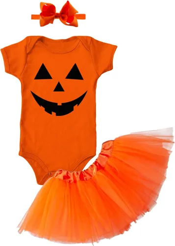 Vista 18 de Tcombo Pumpkin Face - Body Jack O' Lantern Naranja - Cara de calabaza negra