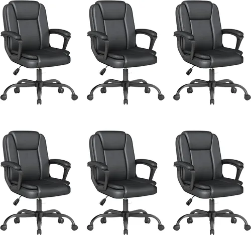 Vista 20 de Silla de oficina ejecutiva, cómodas sillas ergonómicas de escritorio para computadora con reposabrazos abatibles, soporte lumbar, respaldo alto