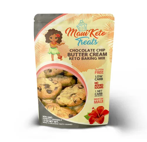 Vista 5 de Maui Keto Treats Mezcla de galletas de crema de mantequilla, sin gluten, baja en carbohidratos, hecha con harina de almendras orgánicas, 12 onzas