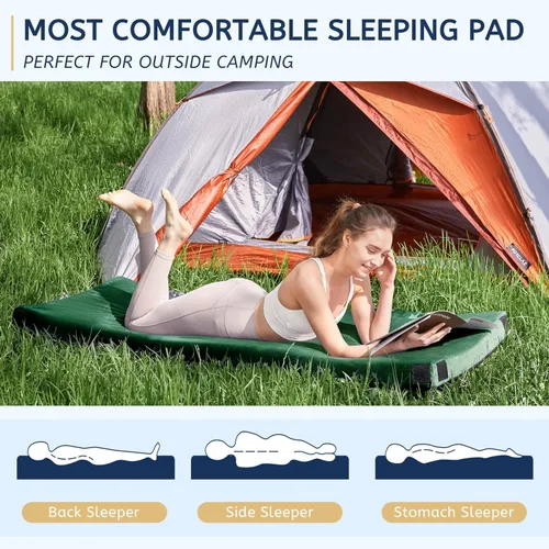 Vista 4 de HomeMate CertiPUR-US Memory Foam Camping Mattress Pad Portable Roll Up Mattress for Adults Sleeping Mat Cot Mattress Pad