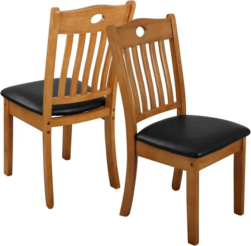 Vista 7 de Fuloon Fundas de asiento para sillas de comedor 4 piezas, funda de cojín de asiento de cuero sintético sólido impermeable y resistente al aceite