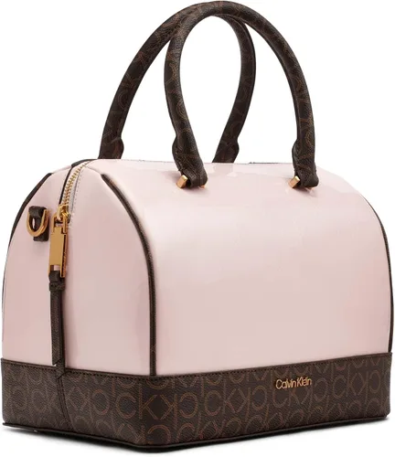 Vista 10 de Calvin Klein Ashley Barrel Satchel, cuadros negros y blancos