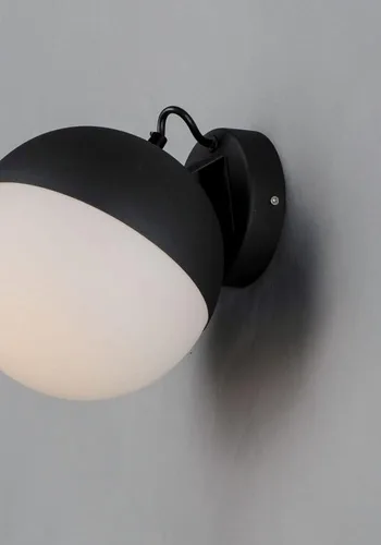 Vista 7 de ET2 Aplique de pared de media luna de iluminación Acabado dorado metálico Pantalla de vidrio blanco satinado Moderno aplique de pared