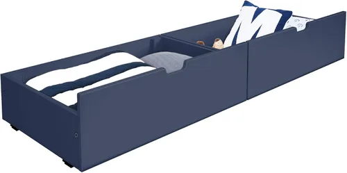 Vista 4 de Max & Lily - Cajones de almacenamiento para debajo de la cama, color azul.