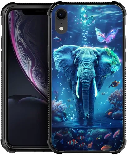 Vista 26 de CARLOCA Funda compatible con iPhone Xs, diseño gráfico a prueba de golpes, antiarañazos, protección contra caídas para iPhone X/XS Familia de jirafa