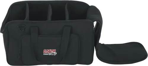 Vista 3 de Gator Cases - Bolsa de mano para sostener hasta (4) accesorios de iluminación LED estilo par con divisores ajustables