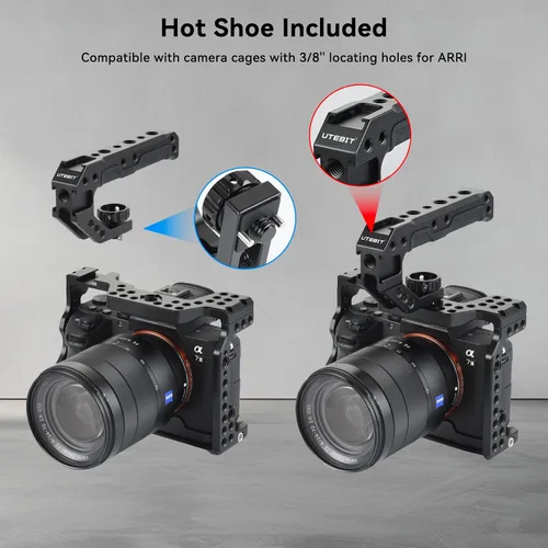 Vista 2 de UTEBIT Mango superior para cámara con pasadores de localización ARRI de 3/8
