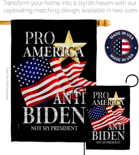 Vista 4 de Pro America - Paquete de bandera anti-Biden House de Estados Unidos, presidente político demócrata, fiesta de té republicana de Estados Unidos