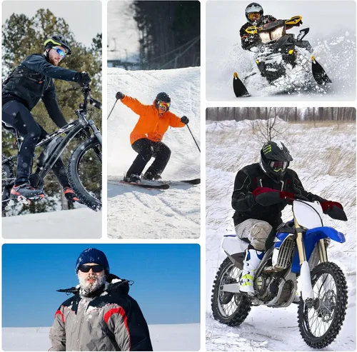 Vista 6 de Pasamontañas de invierno para clima frío, máscara de esquí para hombres y mujeres, resistente al viento, máscara térmica para ciclismo, calentador