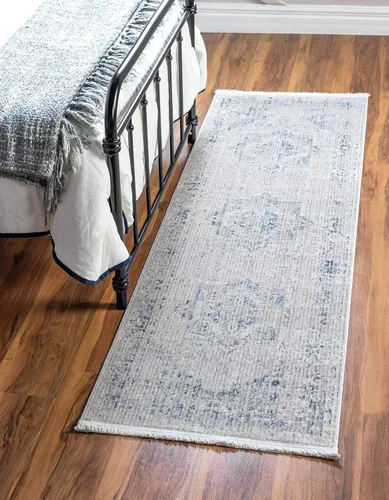 Vista 18 de Unique Loom Noble Collection - Alfombra de área - Victoria (2' 2" x 3' 1" Rectángulo, Gris/Azul)
