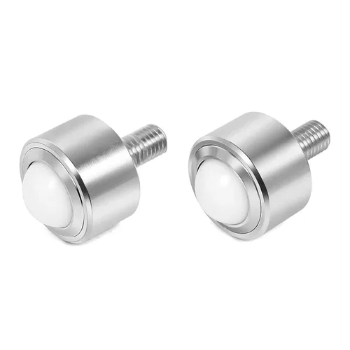Vista 2 de Ball Caster Roller Transfer Bearing - Ball Transfer Unit Appliance Caster Transmission 5/8 Inch M8,Stud Mounted,Thread Stem,Nylon & Carbon Steel,150