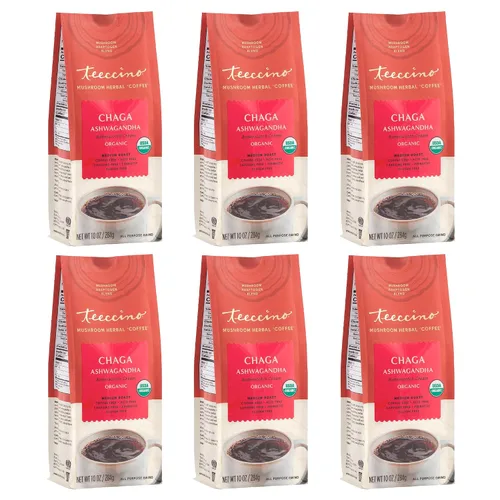 Vista 19 de Teeccino Lion’s Mane Rhodiola Café alternativo de setas adaptogénicas - Rosa - Café de setas herbal con sabor a mane de león y rhodiola, tostado