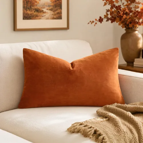 Vista 10 de MIULEE Funda de almohada de terciopelo suave, de lujo, decorativa, de Navidad, funda de cojín rectangular, decoración del hogar para sofá Verde