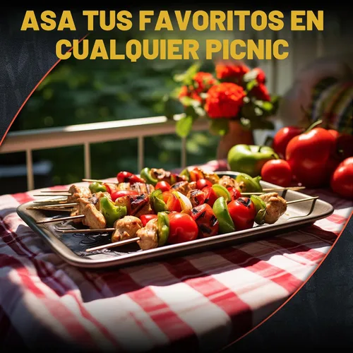 Vista 5 de Juego de 120 brochetas descartables de bambú extragrandes Marshmallow Smores Roasting Sticks, Tapered Tips, for Grilling Meat, Vegetables, Kabobs