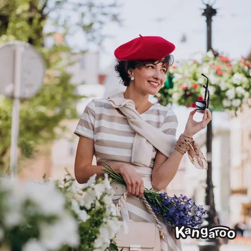 Vista 9 de Kangaroo Boina de lana - Sombrero francés - Talla única