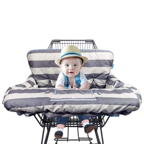 Vista 8 de Fundas para carrito de compras para bebé, niña, funda para silla alta para niño, cubierta para carrito de comestibles (Polka Cute)