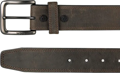 Vista 2 de Wolverine Men's Full Grain Leather Work Belt Workwear Heavy Duty Utility Rugged Durable Metal Buckle
