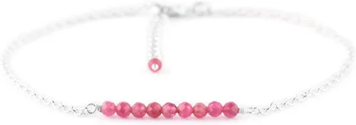 Vista 15 de YANARA Pulsera de tobillo para mujer, piedra de nacimiento natural, cuentas de piedras preciosas, tobillera delicada hecha a mano de 9 pulgadas +