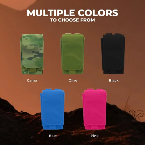 Vista 11 de Phone Holster with Clip - Hook Loop Nylon Cellphone Holster Compact Pouch, Backpack Shoulder Strap Accessory - Multifunctional StrapPack Pouches for